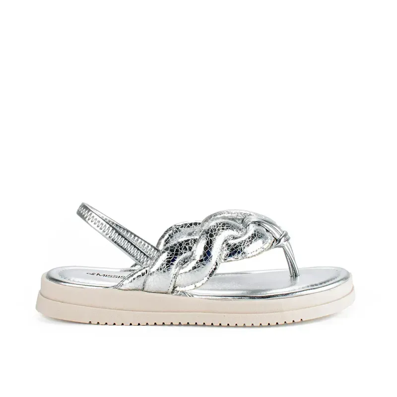 Sandália Mississipi Flatform Metalizada 34