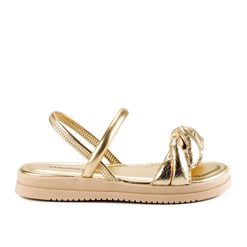 Sandália Mississipi Flatform Metalizada 34