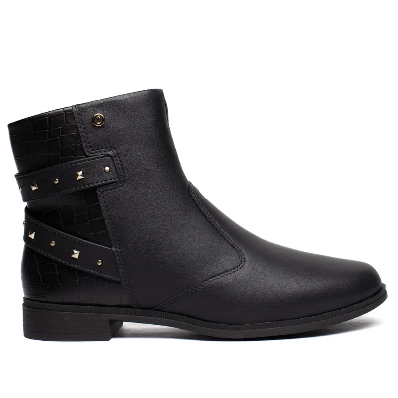 Bota Feminina Campesí Cano Curto Napa Preto - 35