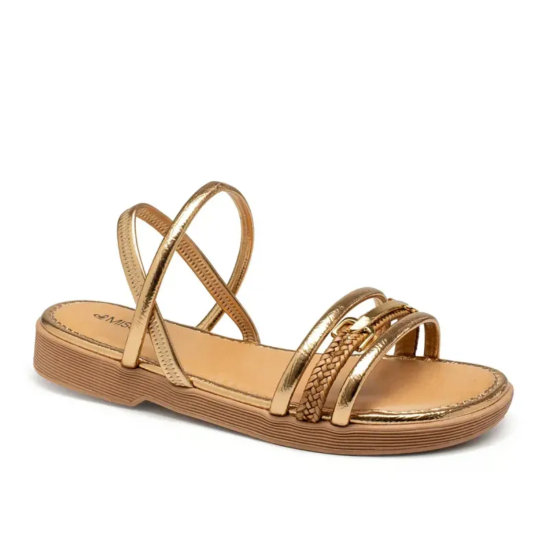 Sandália Mississipi Flatform Metalizada 39
