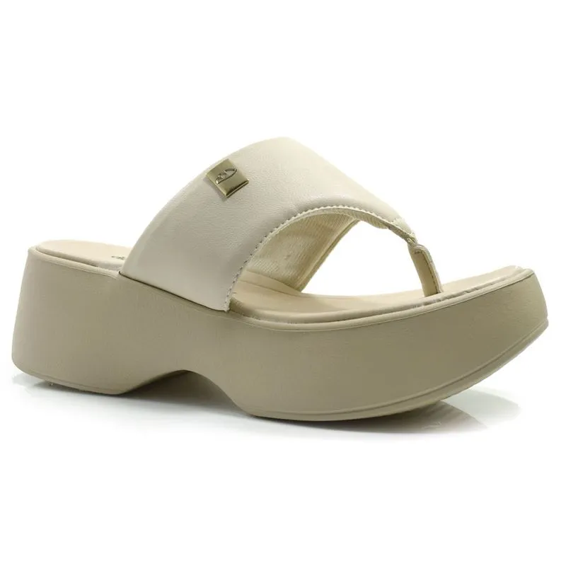 Tamanco Plataforma Feminino Dakota Creme Y8691 34