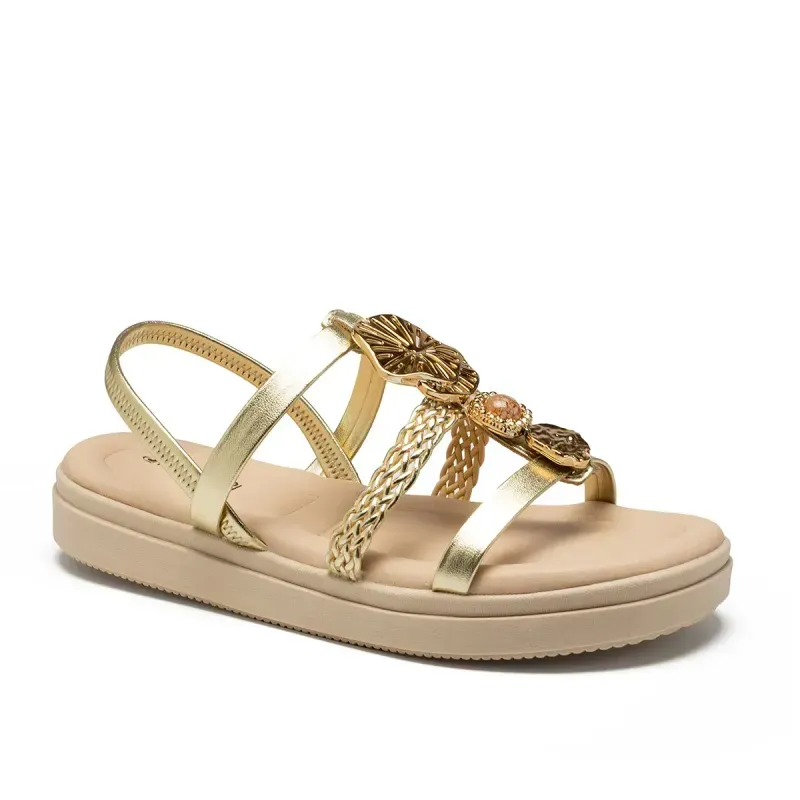 Sandália Mississipi Flatform Metalizada 40