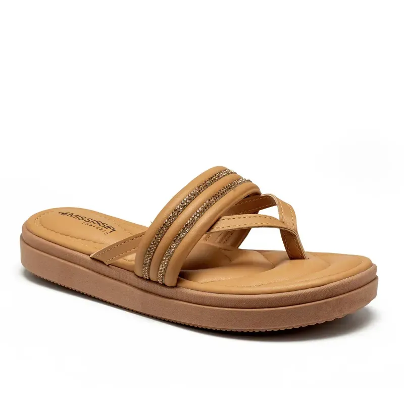Chinelo Mississipi Flatform Caramelo 37