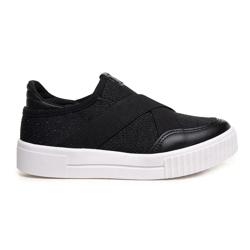 Tênis Casual Pink Cats Shine Infantil Preto PRETO - 26