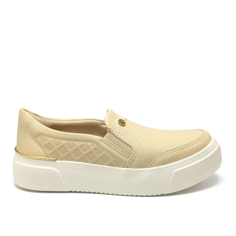 Tênis Kolosh Slip On Flatform Bege 35