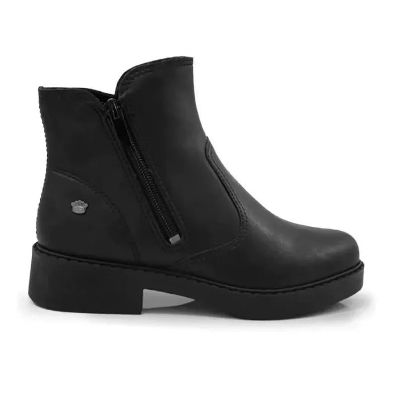 Bota Ankle Boot Pink Cats Ziper Infantil Preta PRETO - 34
