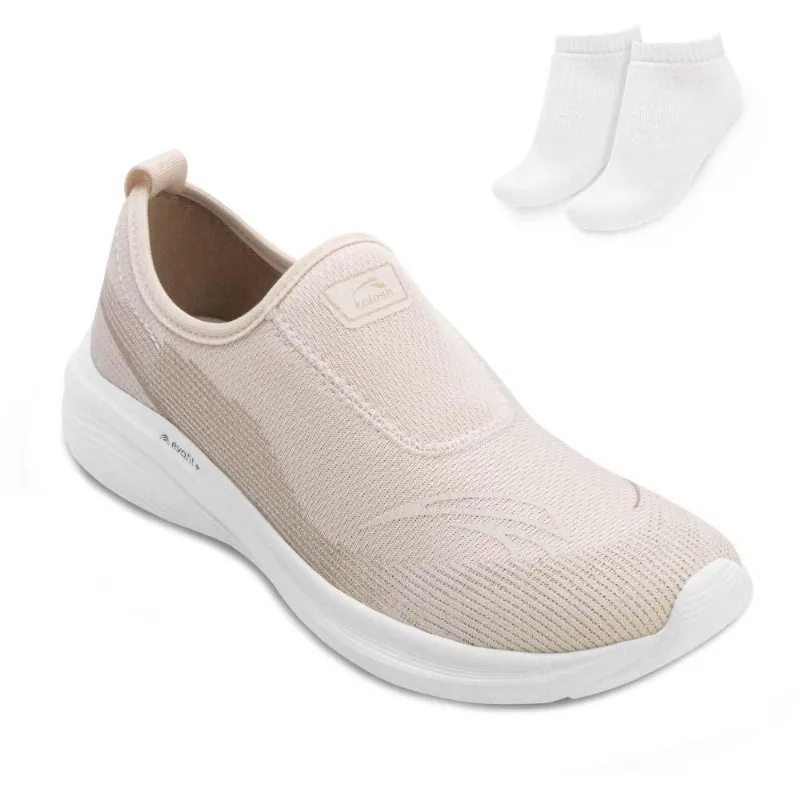 Tênis Kolosh Slip On e Meia KL25-E0421 37 / Bege