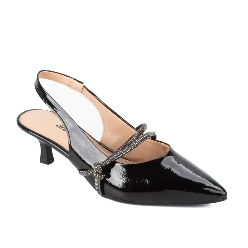 Sapato Dakota de Salto Baixo Preto 40