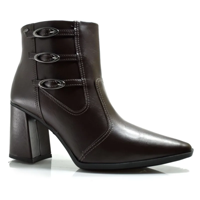 Bota de Cano Curto e Salto Bloco Dakota Marrom D0432 36