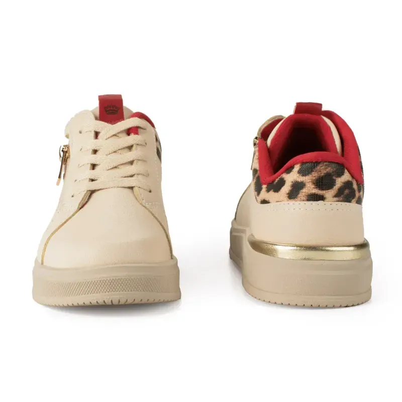 Tênis Pink Cats Infantil Casual Bege 34