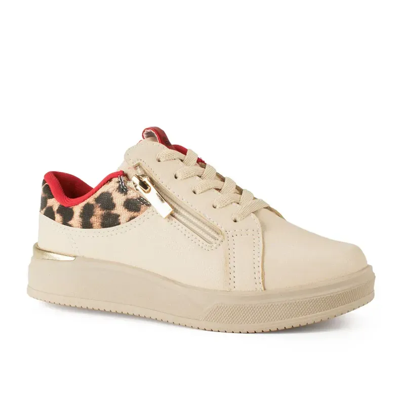 Tênis Pink Cats Infantil Casual Bege 36