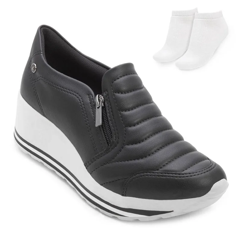 Tênis Kolosh Casual e Meia KL25-C1418 39 / Preto/Branco
