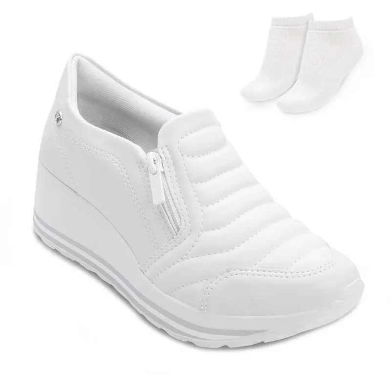 Tênis Kolosh Casual e Meia KL25-C1418 36 / Branco