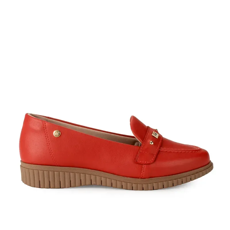 Sapato Campesí Loafer Vermelho 36