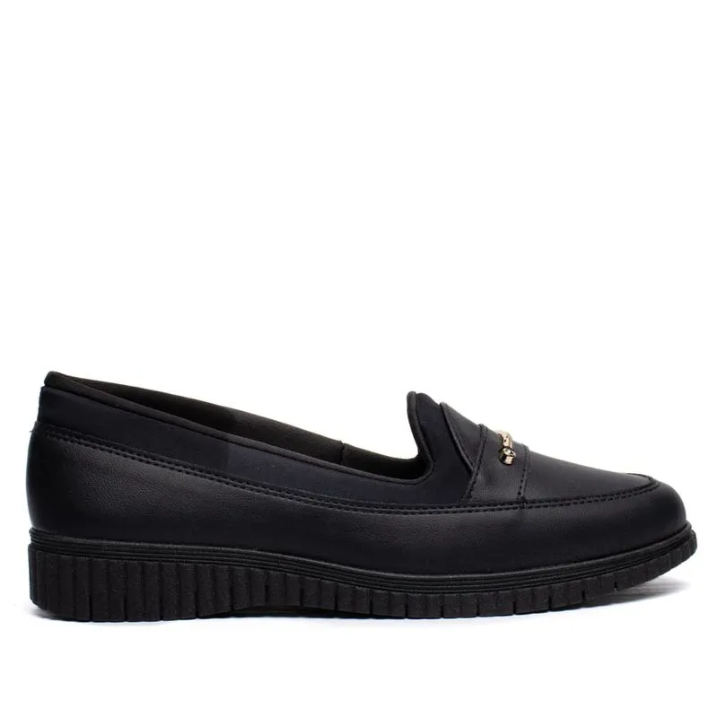Mocassim Feminino Campesí Loafer Napa Conforto Preto - 38