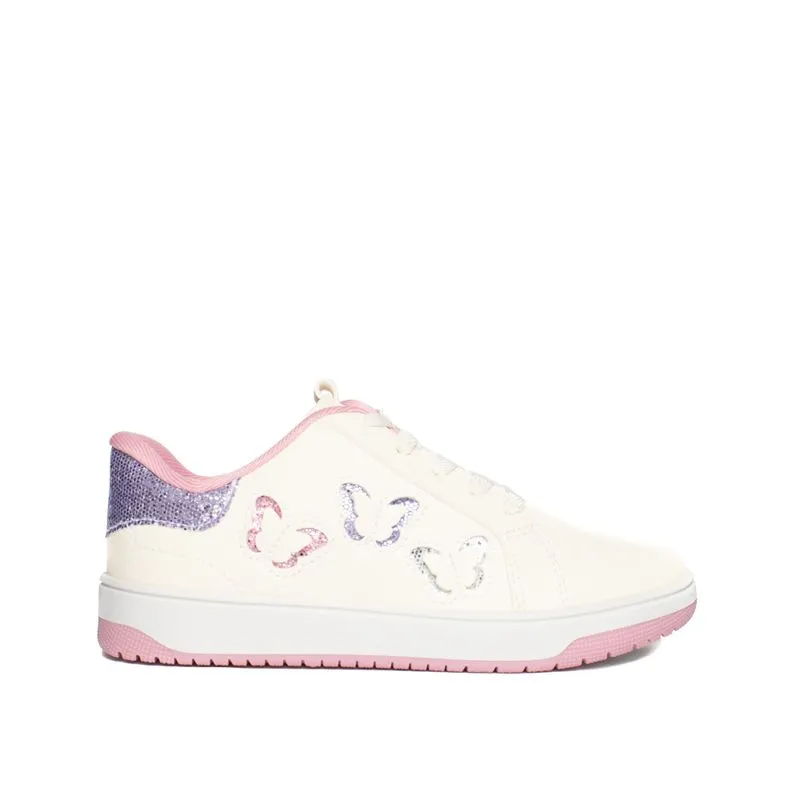 Tênis Infantil Pink Cats Napa Casual Creme/Rosa - 28