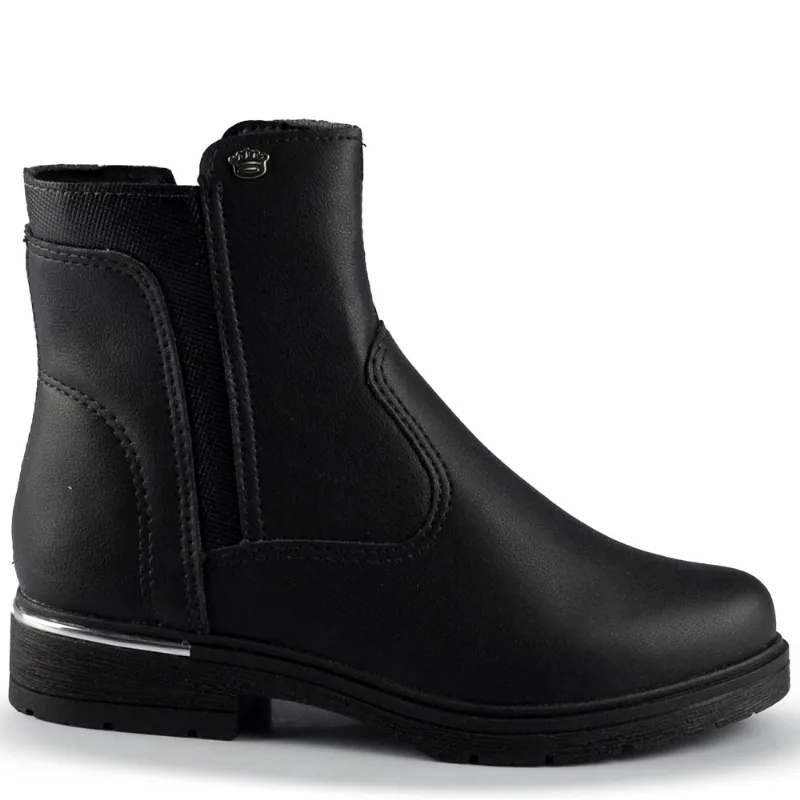 Bota Infantil Pink Cats Feminina Cano Curto V5021 004 ALMERIA PRETO 36