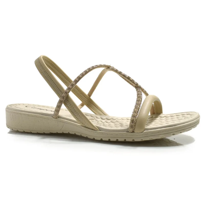 Sandália Rasteira Feminina Campesí Creme CP507 40