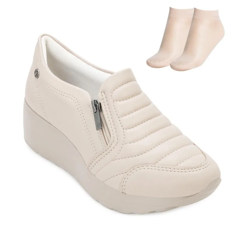 Tênis Kolosh B Casual e Meia KL25-C1418 35 / Bege