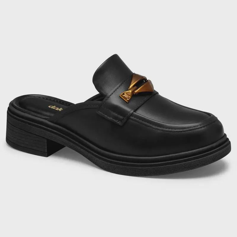 Mule Feminino Salto Bloco Vieri Preto Dakota D0422-0003