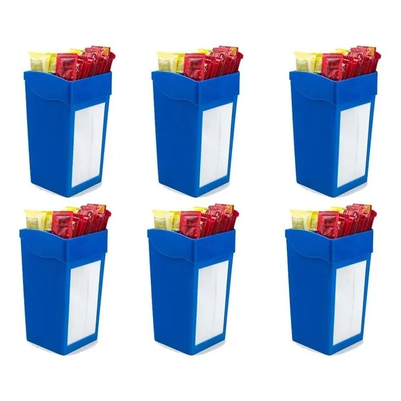 Porta Guardanapo Sache Bar Lanchonete Kit 6 Pc Várias Co Azu