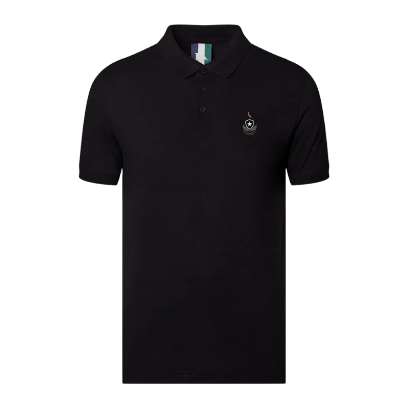 Polo Escudo Laurel Patch Preto - M