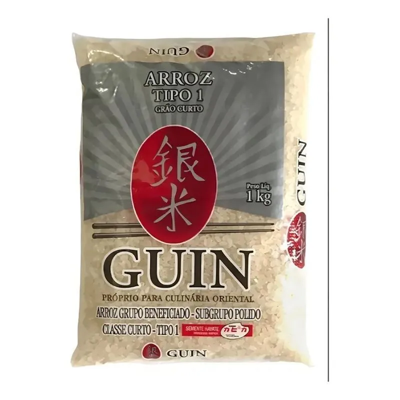 5x Arroz Oriental Guin Grão Curto Tipo 1 - 5kg