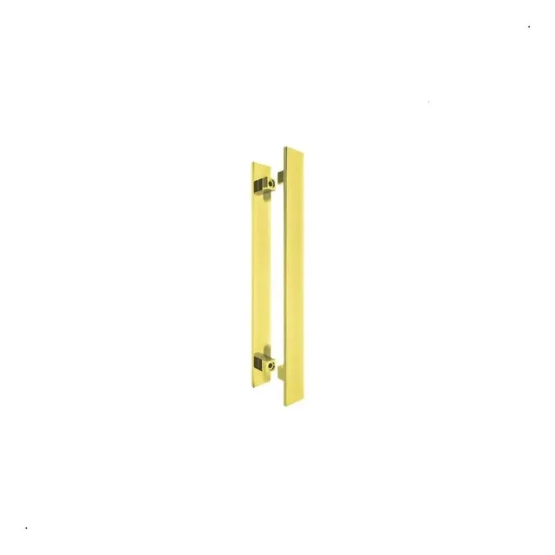 Puxador Porta Pivotante 40cm Inox Dourado Reto Italy