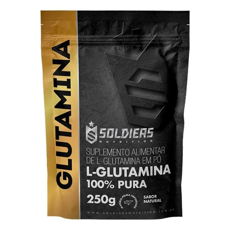 5x L-glutamina 250g 100% Pura Soldiers Nutrition