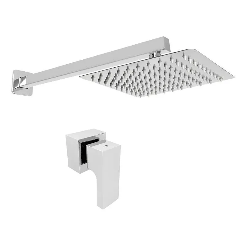 Ducha Quadrada Piscina Inox Casabras Com Acabamento Registro