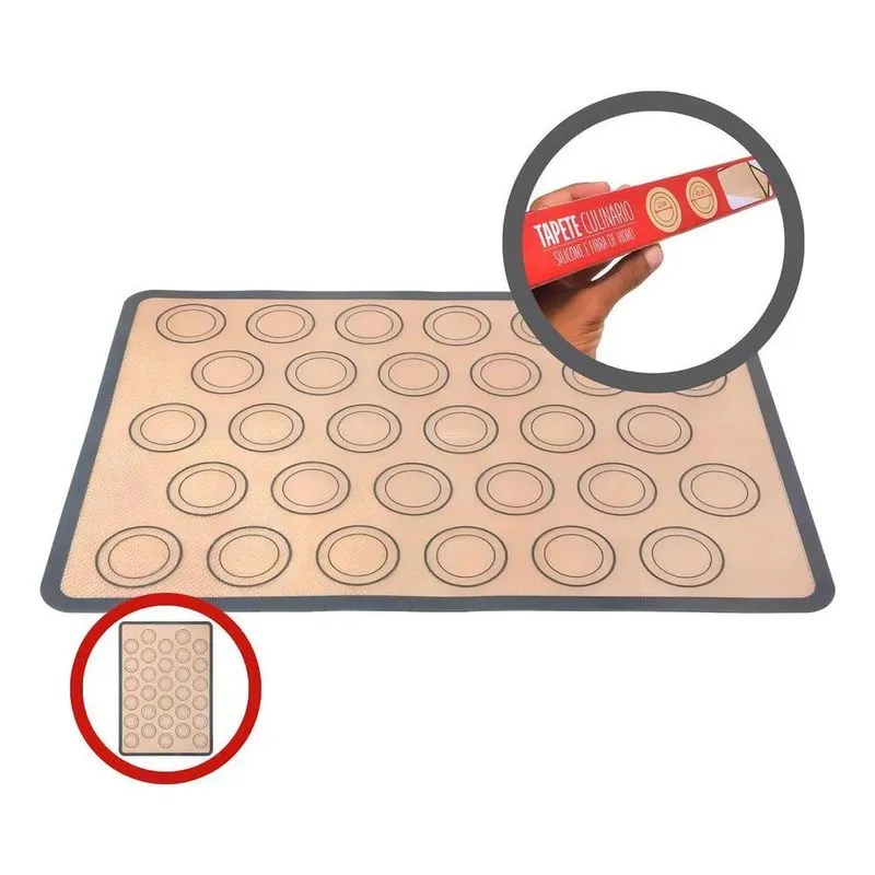 5x Clink Tapete Culinário Silicone Fibra Vidro 42cmx29,5cm M