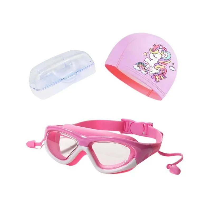 Kit Óculos E Touca Natação Infantil Hero Band Coleção Tibumm