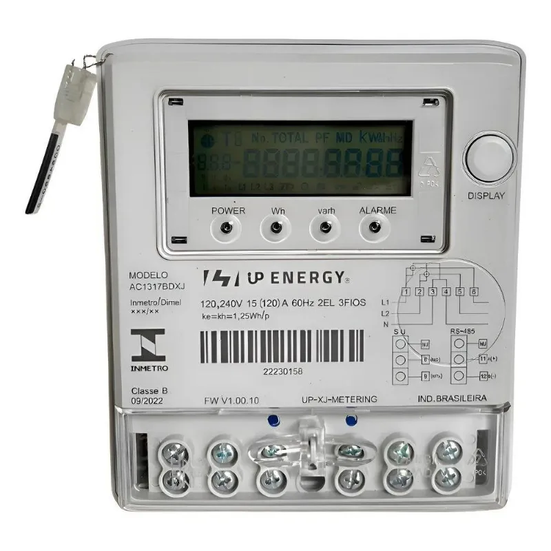Medidor Digital Bifásico Up Energy Ac1317bdxj 120a