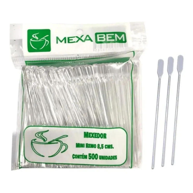 Mexedor Para Café Cristal Com 500 Unidades 8,5 Cm