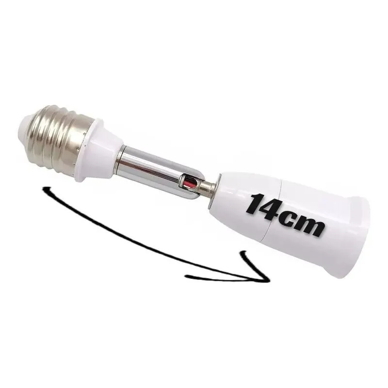 3x Soquete Bocal Prolongador Articulado Lampada E27 - 140mm