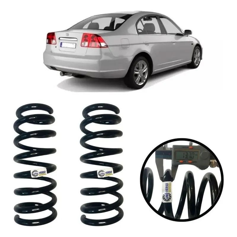 2x 2 Molas Traseira Honda Civic Com Gnv 2001 Ate 2005
