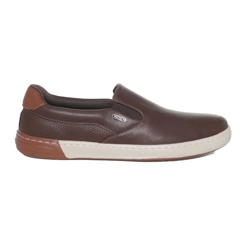 Tênis Cazzac Casual Couro Masculino Marrom MARROM - 43