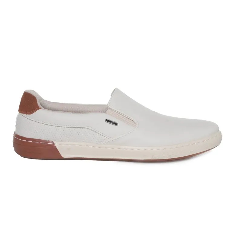 Tênis Cazzac Casual Couro Masculino Branco Off OFF WHITE - 38