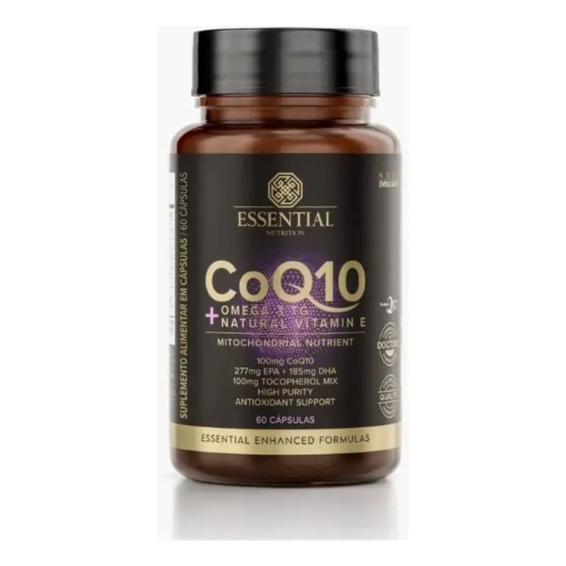 2x Coq10 + Ômega 3 Tg Essential Nutrition 60 Cápsulas