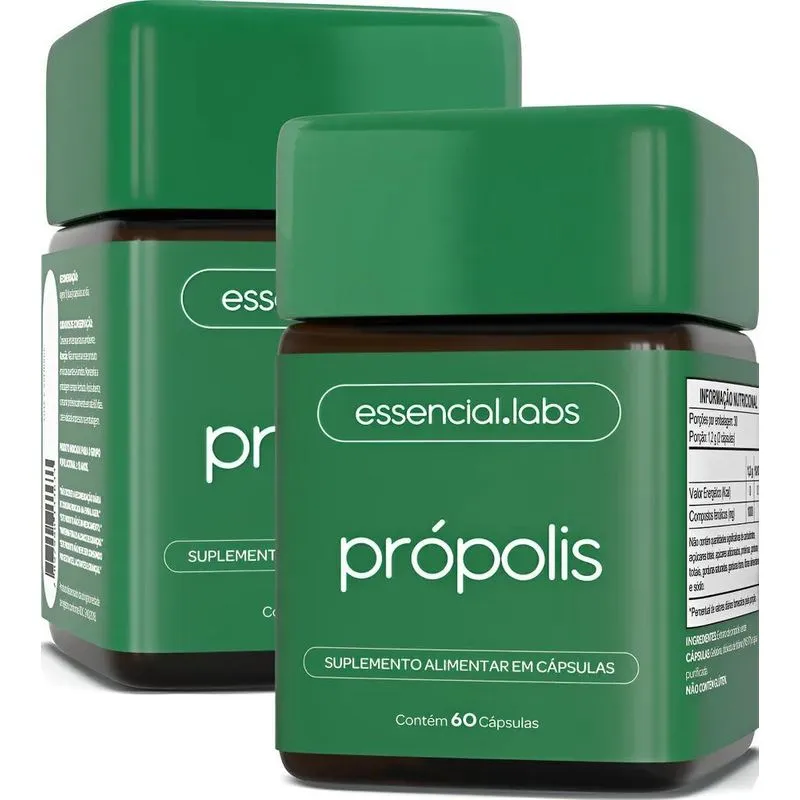 02 Potes Do Própolis Verde Com 1000mg Por Dose - Extrato Com