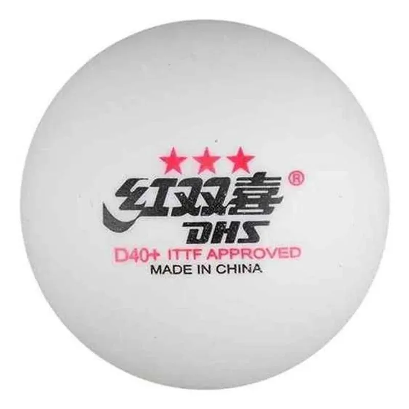 05 Bolas Tênis De Mesa Novo Plástico Dhs D40+ 3 Est Branco