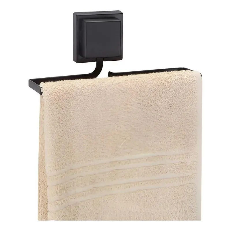 Porta Toalha De Rosto Barra Banheiro Lavabo Toalheiro Preto