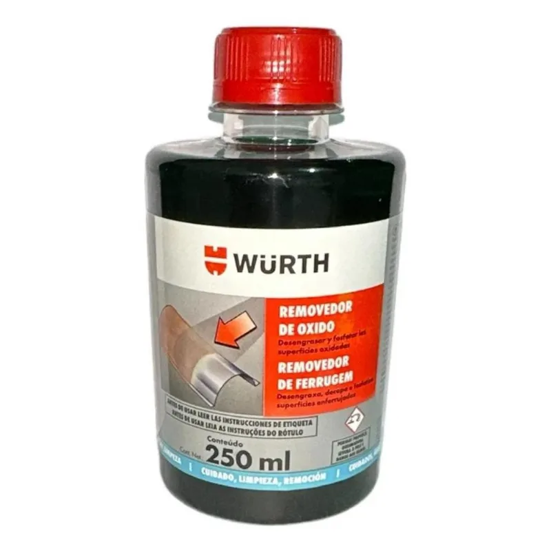 5x Removedor De Ferrugem Limpa Ferrugem E Oxidação Wurth 250