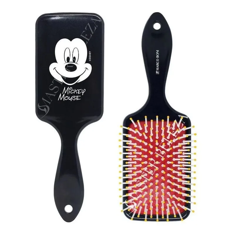 5x Escova Raquete Modelo Quadrada Profissional Disney Mickey