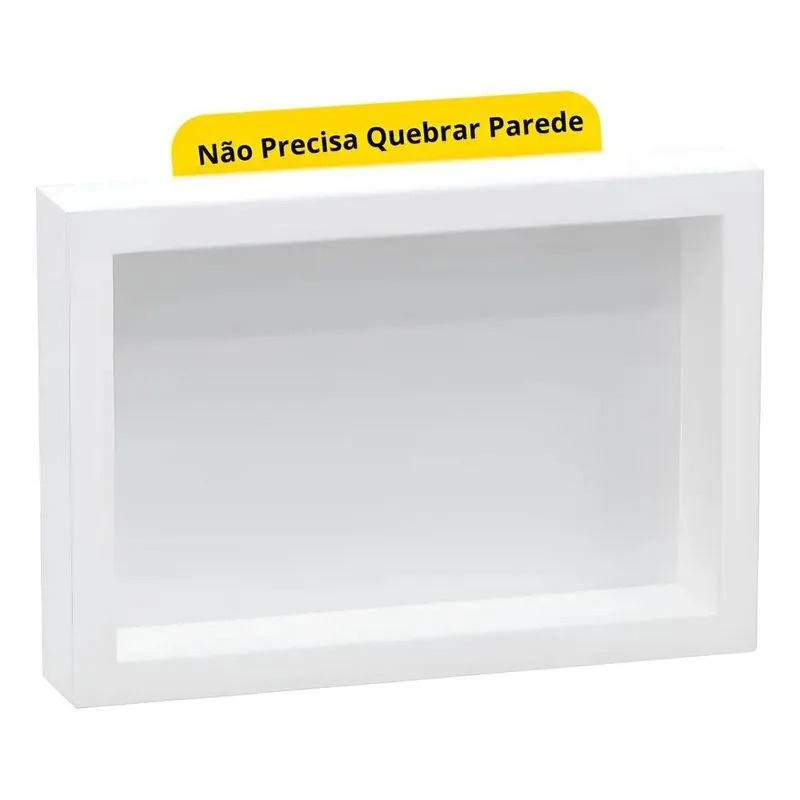 Nicho Banheiro Sobrepor Porta Shampo 28x40 Prateleira Nicho