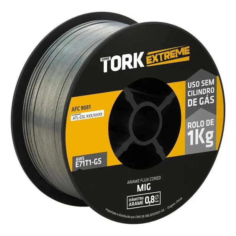 10x Arame Para Solda Mig Uso Sem Gás 0.8mm Rolo De 1 Kg