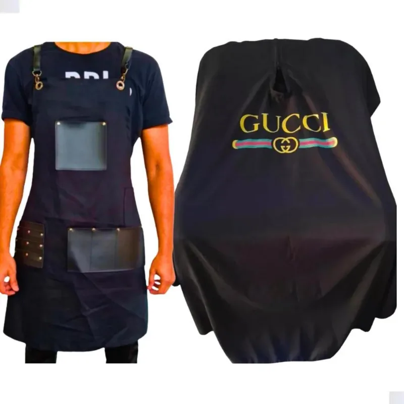3x Kit Avental /capa De Cortar Cabelo Personalizada Barbeiro