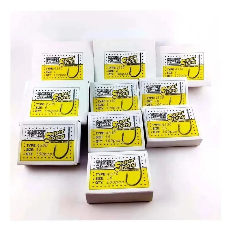 Kit Anzol Marine Sports 4330 Nº 1 Ao 18 Com 1.000 Unidades