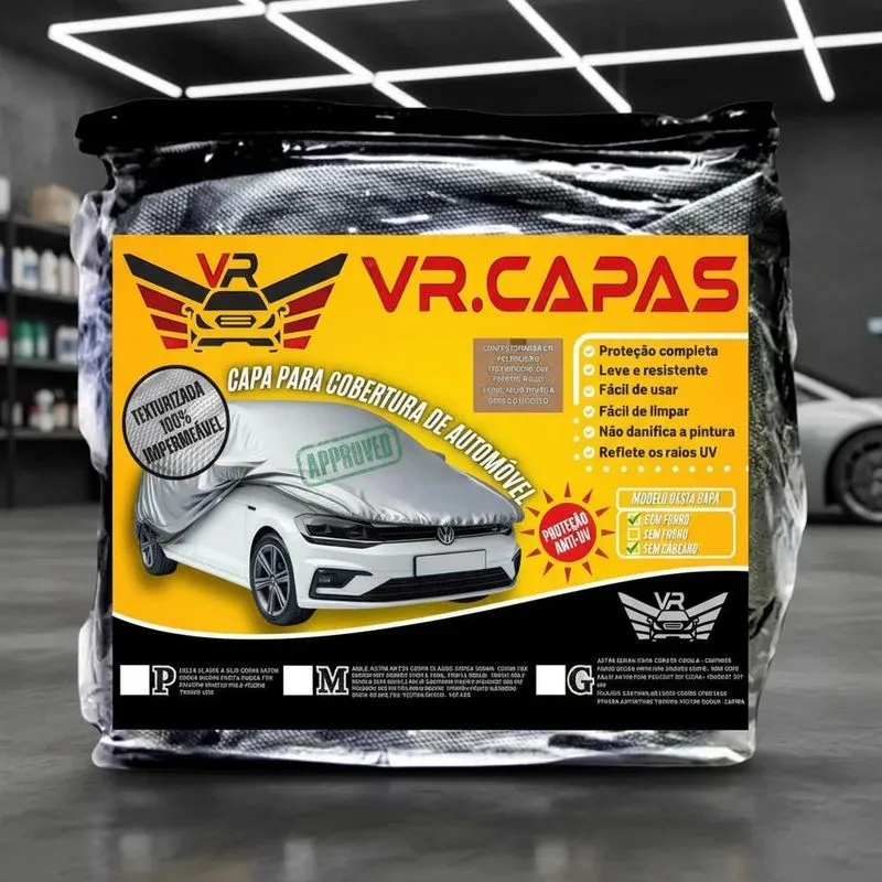 Capa Pra Cobrir Carro Forrada Impermeável Tamanho P M G P