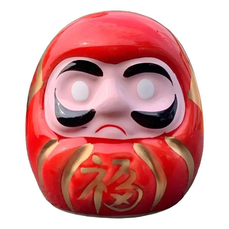 10x Boneco Daruma Budha Dharma Cerâmica Amuleto Da Sorte P1